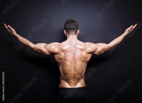 muscular male back