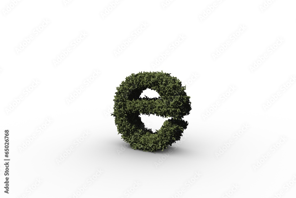 Lower case letter e made of leaves Lower case letter e made of leaves