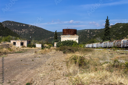 Abandoned train staton photo