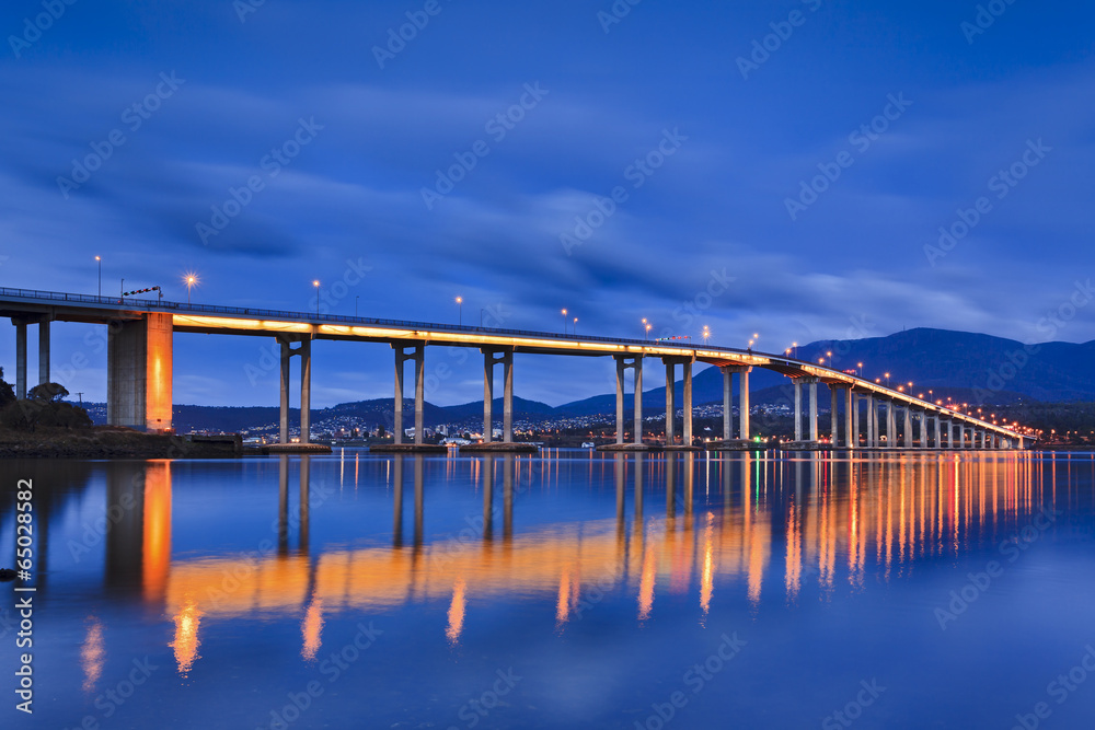 Tasman Bridge Side Sunrise wide