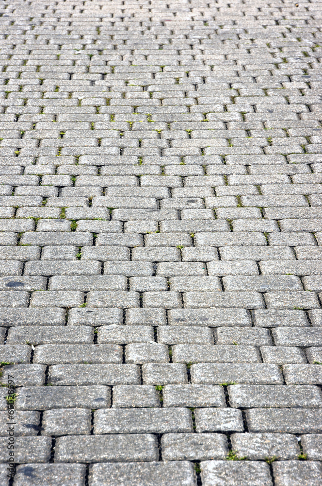 floor tiles of granite paving stones