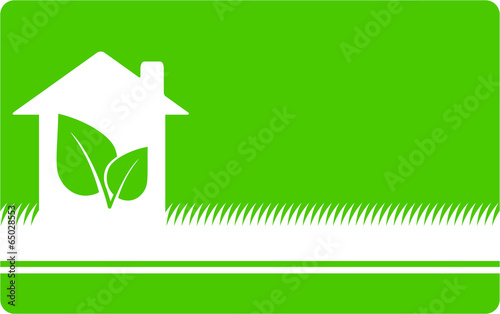 eco background with house