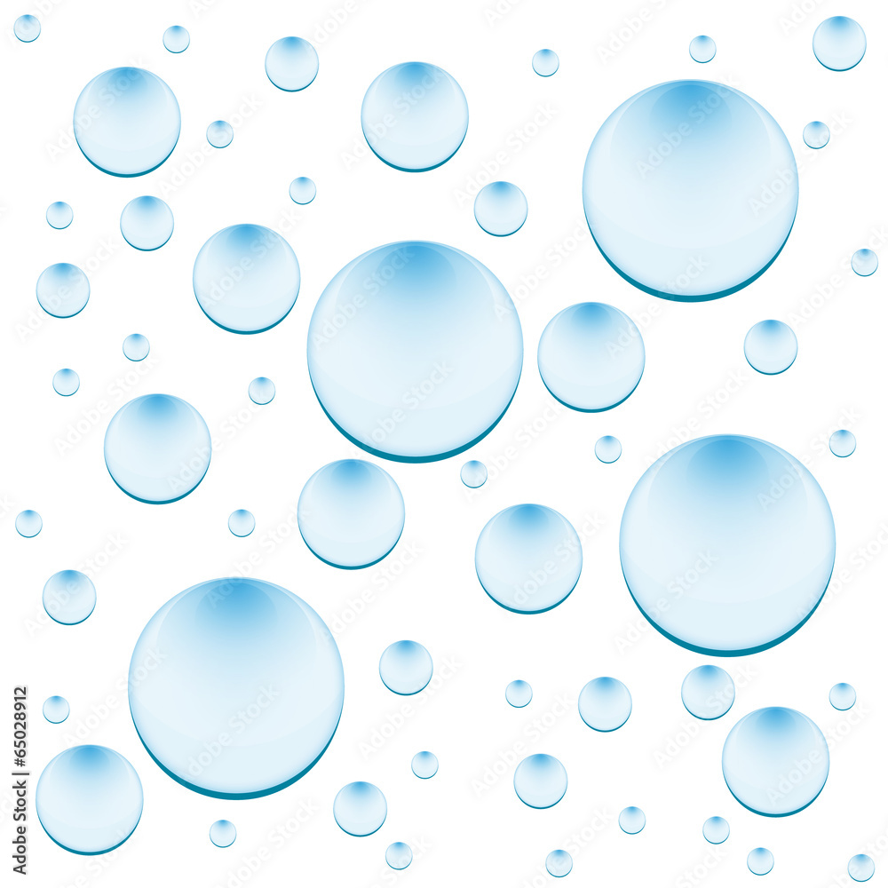Seamless pattern. Transparent water droplets blue tint . 10 EPS. Seamless pattern. Transparent water droplets blue tint . 10 EPS.