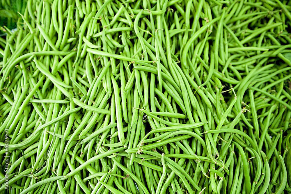 Fagiolini verdi freschi al mercato Fagiolini verdi freschi al mercato