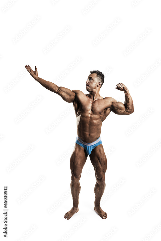 Bodybuilder posing Bodybuilder posing