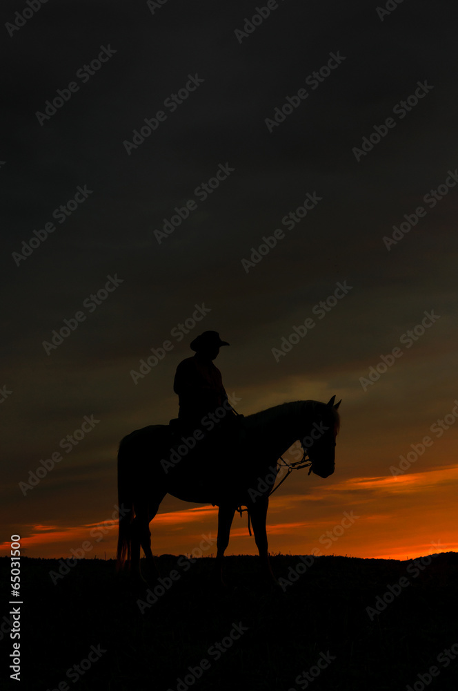 Cowboy-Silhouette