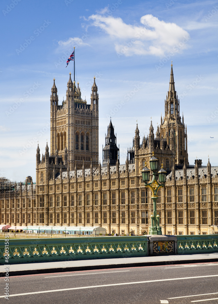 Obraz premium Big Ben and Houses of parliament on the river Thames