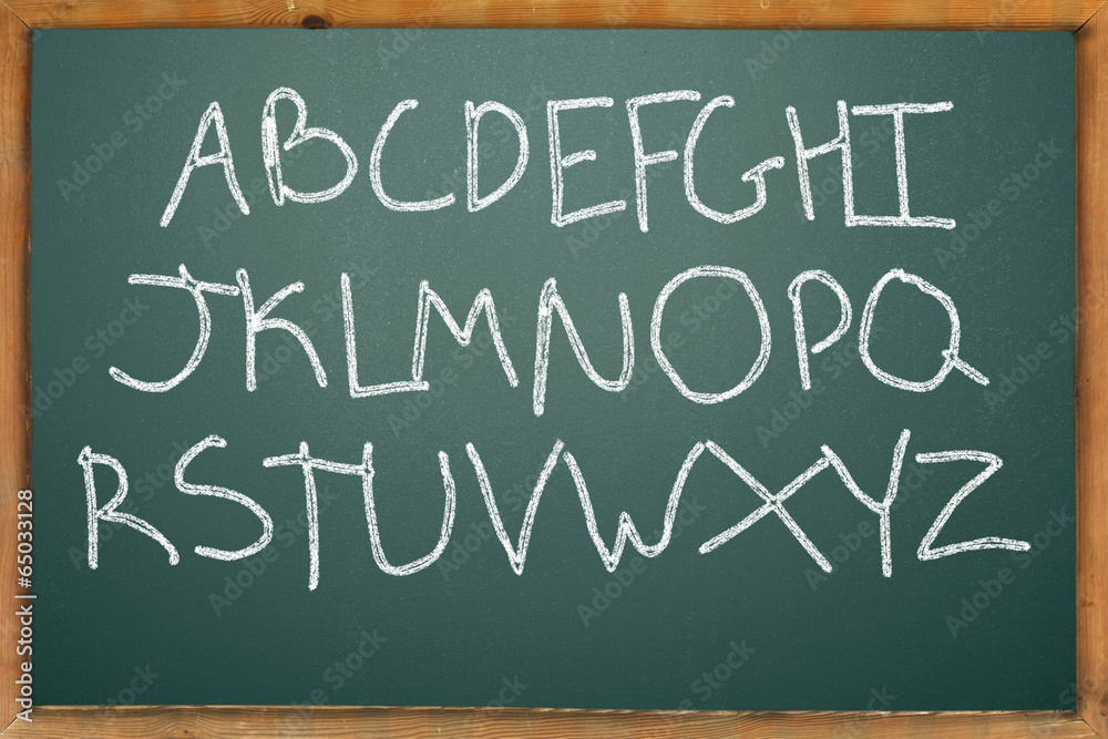 Obraz premium Alphabet Letters On Blackboard