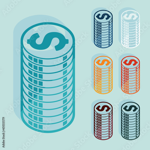 Flat design: money