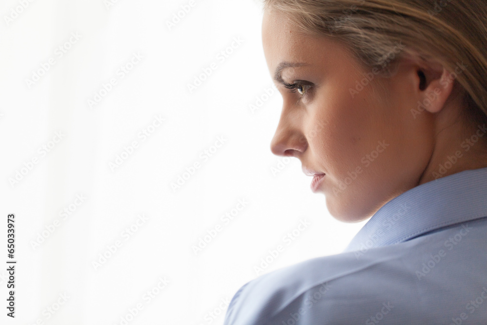 back view photo of woman on white background. back view photo of woman on white background.