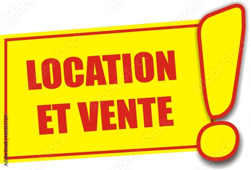étiquette location et vente