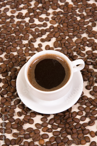 A cup of coffee.