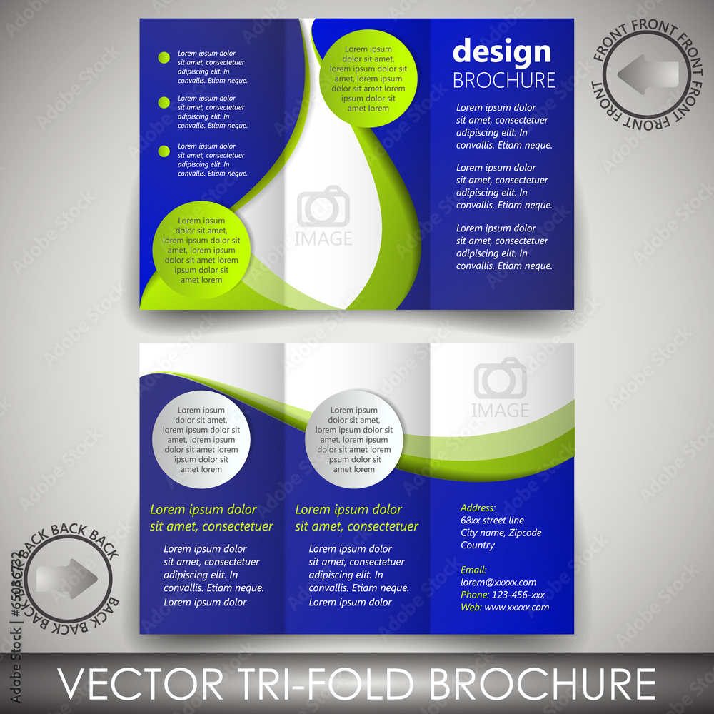 Tri-fold corporate business store brochure - template Tri-fold corporate business store brochure - template