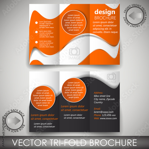Tri-fold corporate business store brochure - template