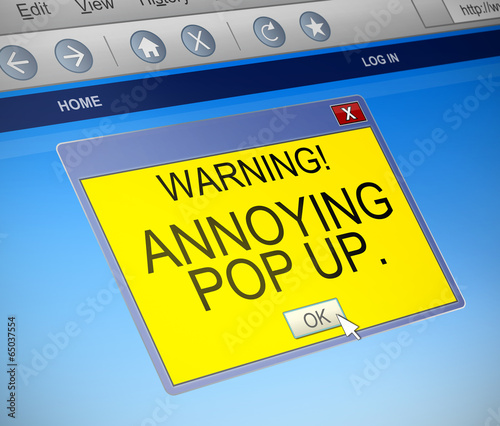Pop up concept.