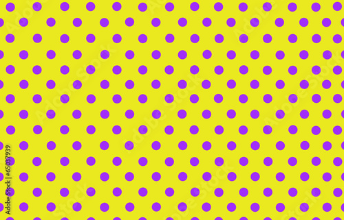 the violet polka dot with yellow background