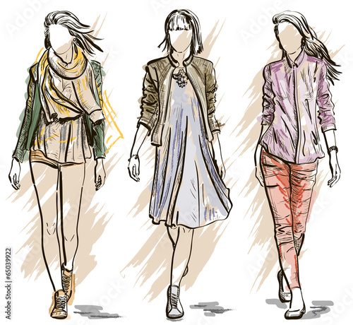 Sketch of Fashion models