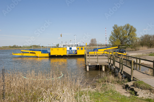 Ferryboat docked at landing place