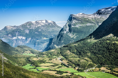  Mountain scenery in Jotunheimen National Park in Norway photo