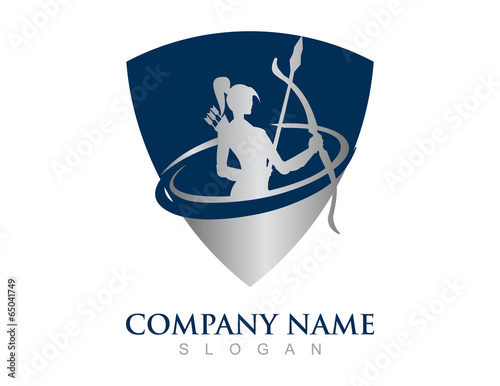 Warrior woman logo