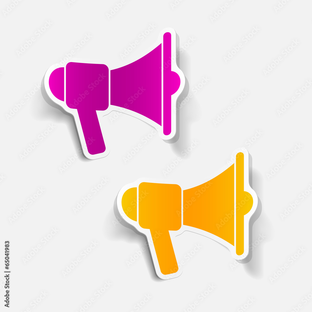 realistic design element: megaphone realistic design element: megaphone