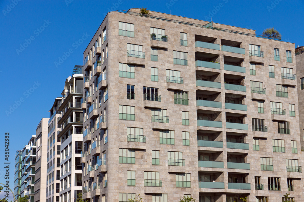 Gray apartment house