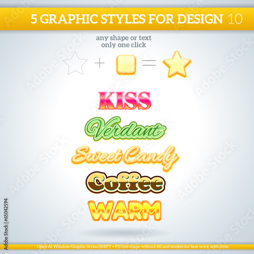 Set of Various Graphic Styles for Design.