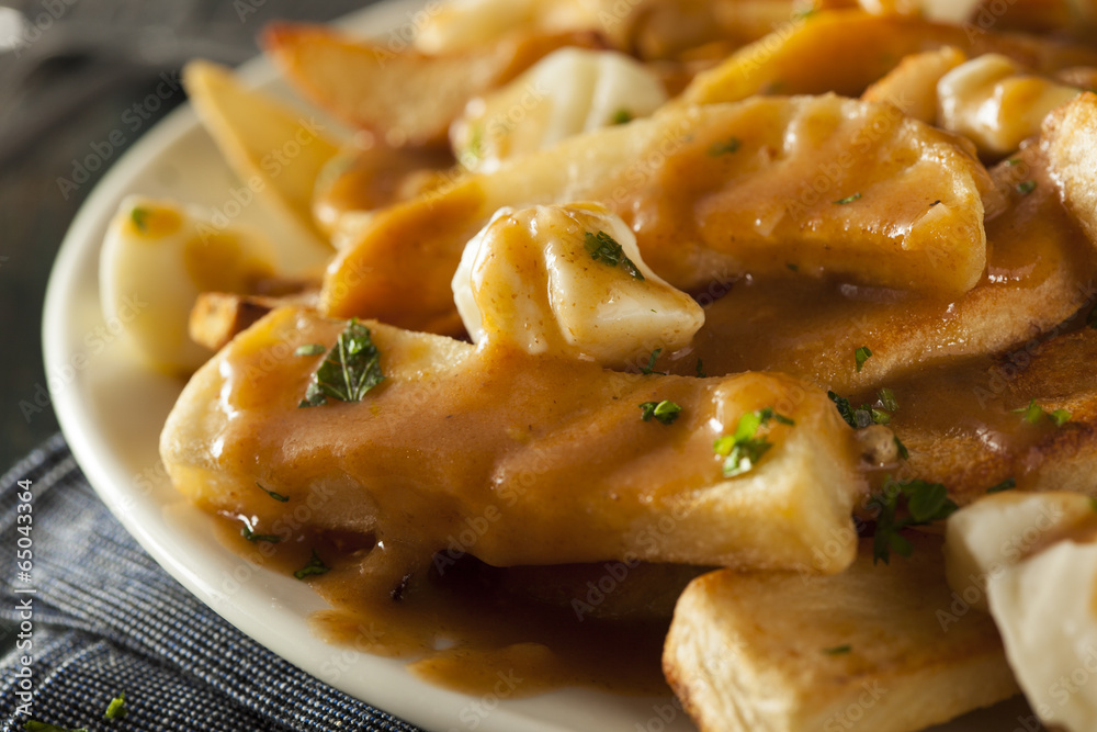 Unhealthy Delicious Poutine with French Fries Unhealthy Delicious Poutine with French Fries