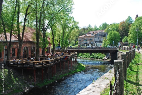 Obraz na płótnie River Vilnele ant Uzupis in Vilnius. Lithuania w salonie