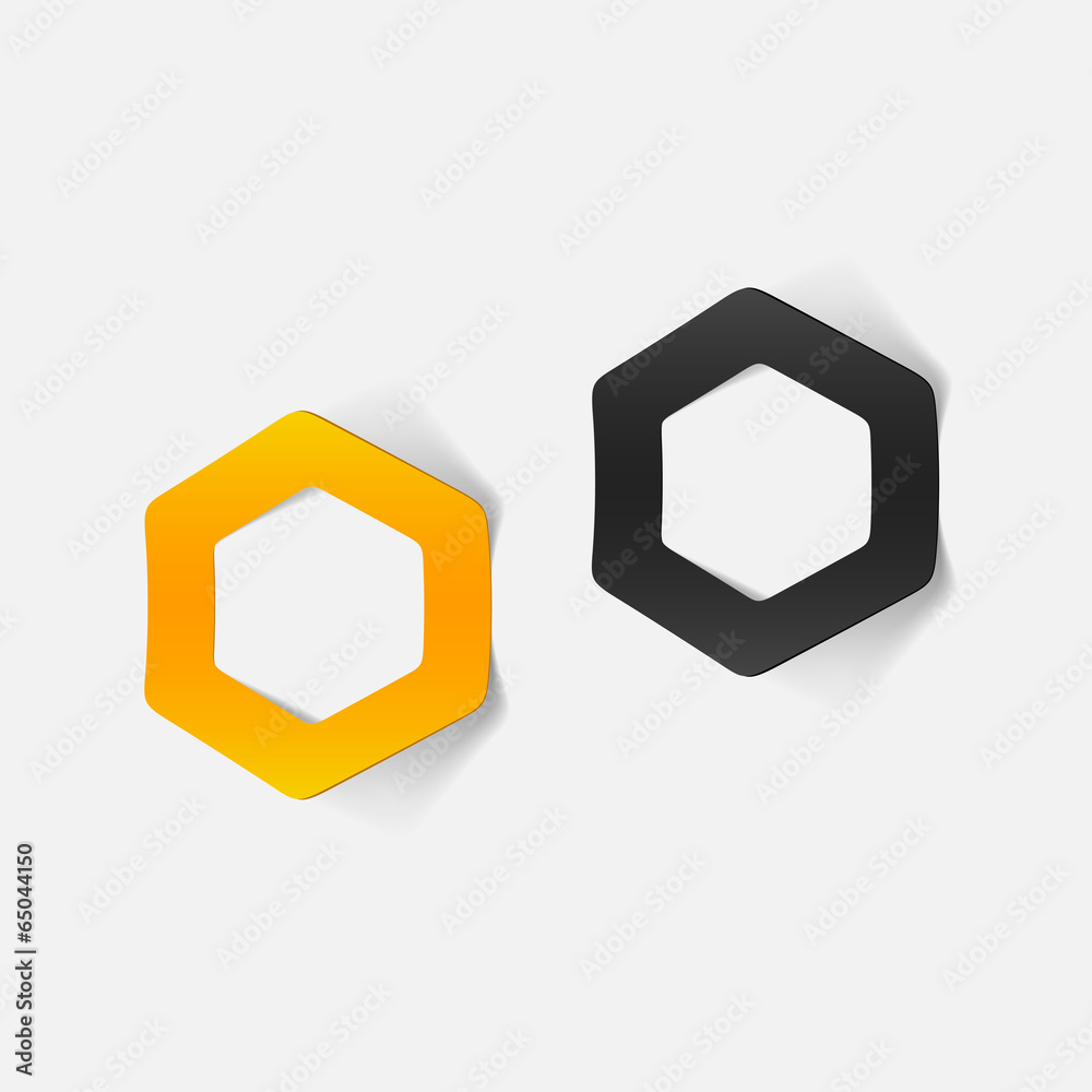 realistic design element: polygon realistic design element: polygon