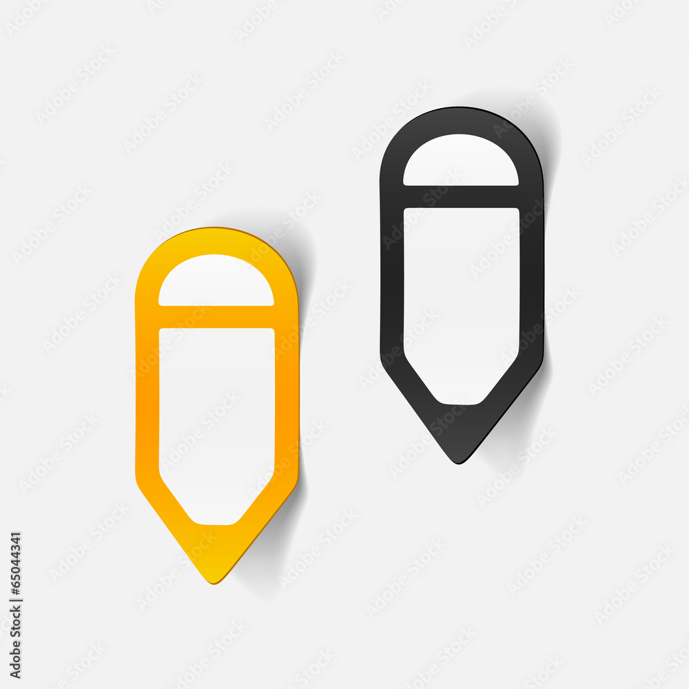 realistic design element: pencil