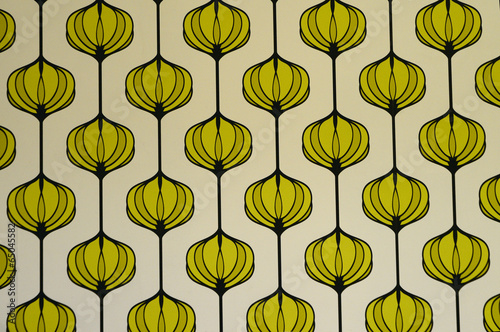 abstract green rhythmic flowers