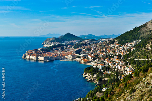 Fototapeta Naklejka Na Ścianę i Meble -  View of Dubrovnik in Croatia with a beautiful Landscape
