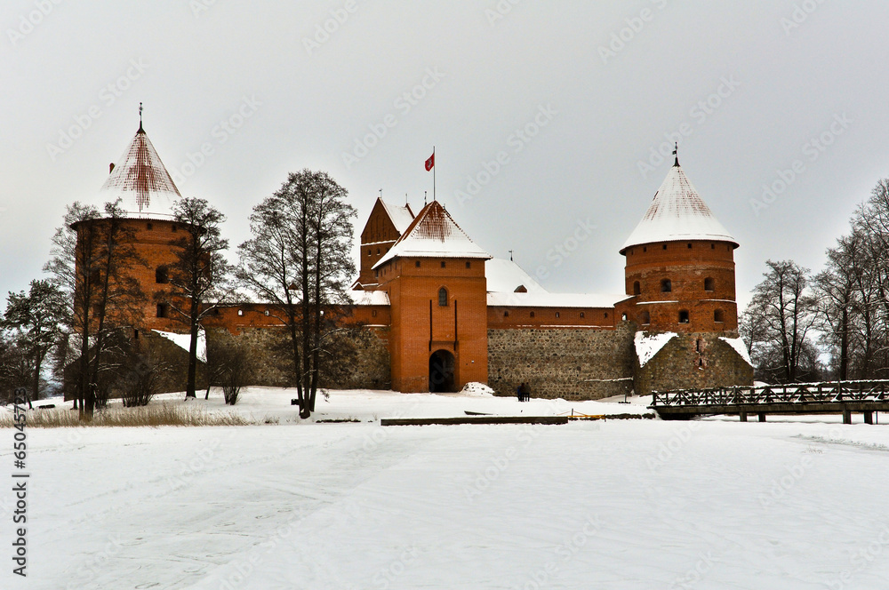 Trakai Castle in Winter