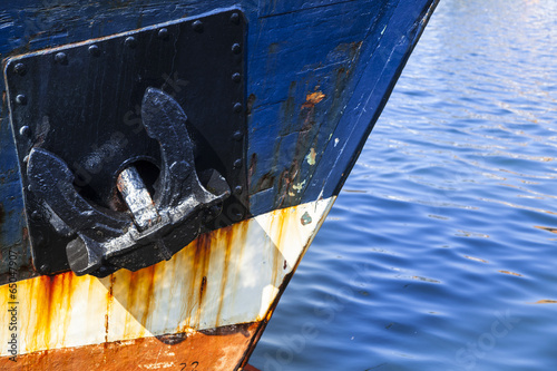 Bug eines Fischerbootes im Hafen von Heiligenhafen,Schleswig-Hol