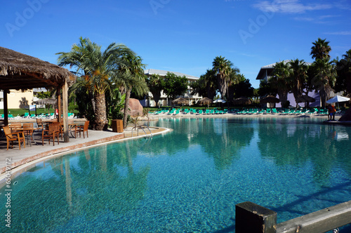 The hotel pool in Spain