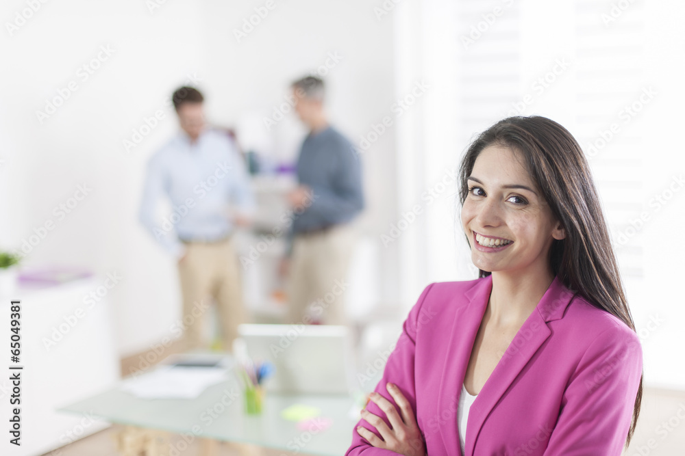 Portrait of a smiling businesswoman in meeting Portrait of a smiling businesswoman in meeting