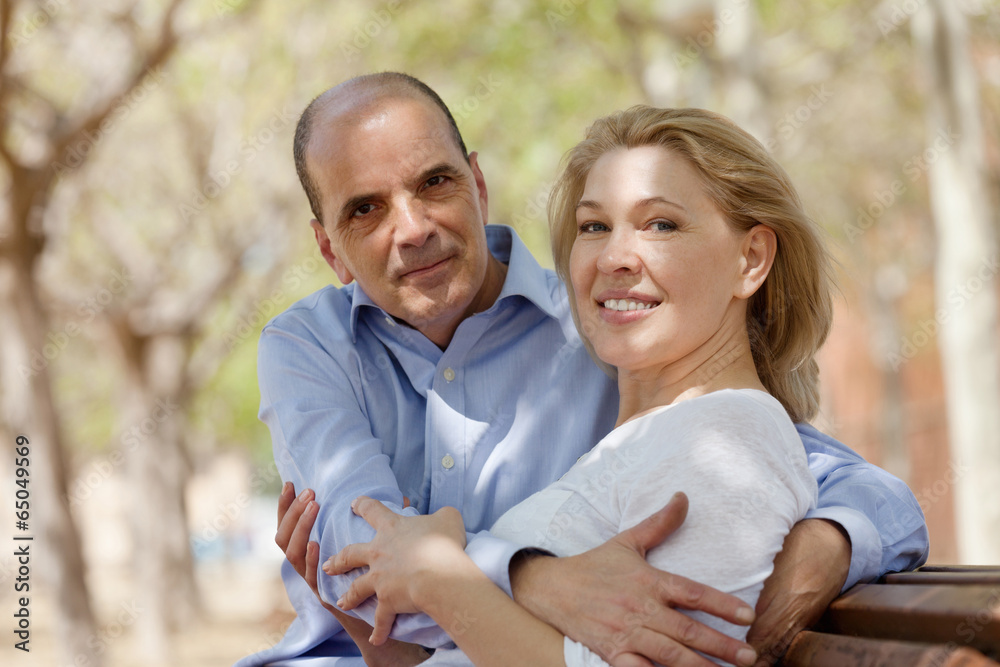 Fototapeta premium Portrait of mature happy family