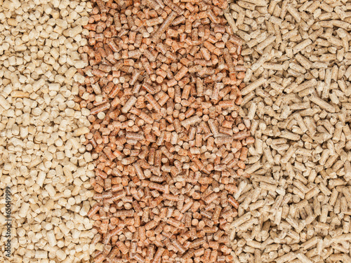 wood pellets three colours