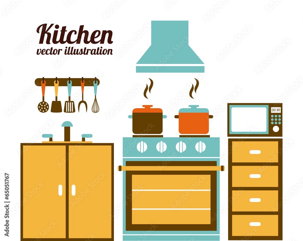 Naklejka premium Kitchen design