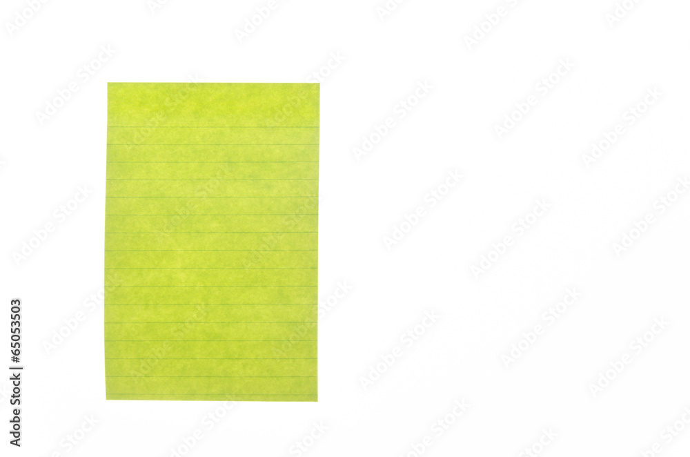 Paper note isolated on white background Paper note isolated on white background