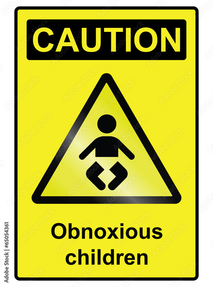 Obraz premium children hazard public information sign