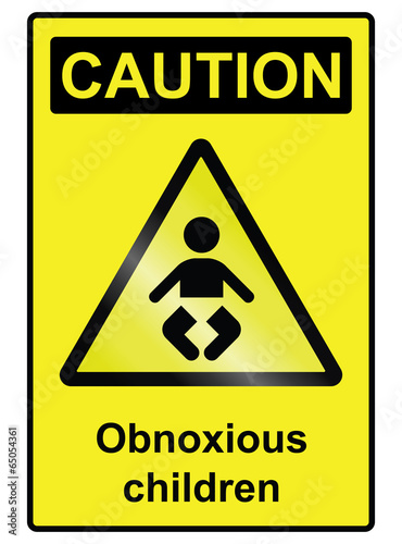 children hazard public information sign