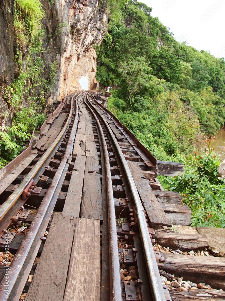 Fototapeta premium The railway in Kanchanaburi Thailand