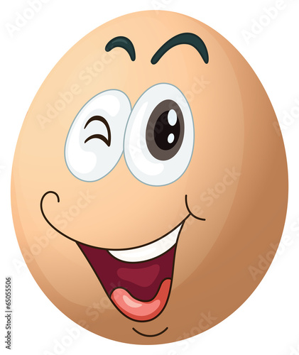 A smiling egg