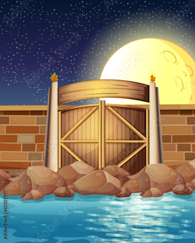 A strong sea wall