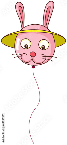 A bunny-shaped balloon