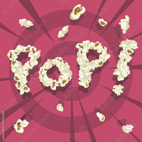 Pop! popcorn font style