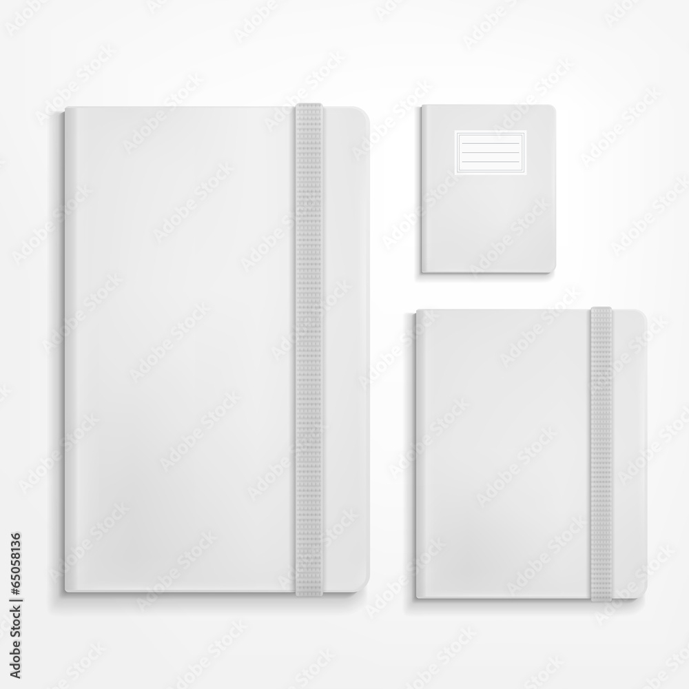 blank booklet set on white background blank booklet set on white background
