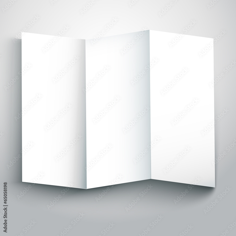 vector illustration of blank white folded flyer vector illustration of blank white folded flyer